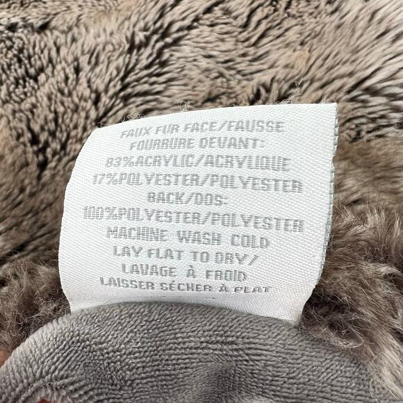 Restoration Hardware 50”x60” reversible faux fur blanket throw - Picture 4 of 5